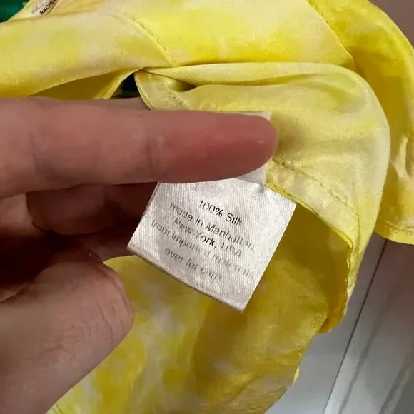 191 Rachel Comey Scotch Shirt in Multi Size 4 Color yellow Pink Green - Picture 4 of 5